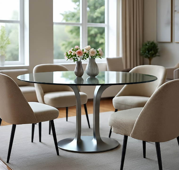 glass dining table