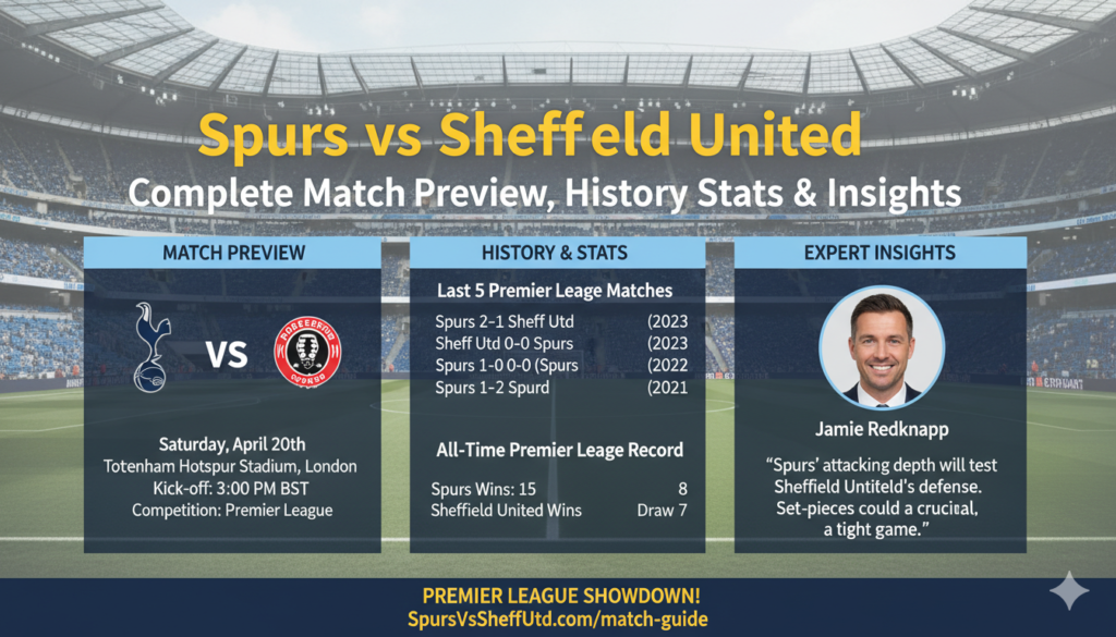 Spurs vs Sheffield United: Complete Match Preview, History, Stats & Insights