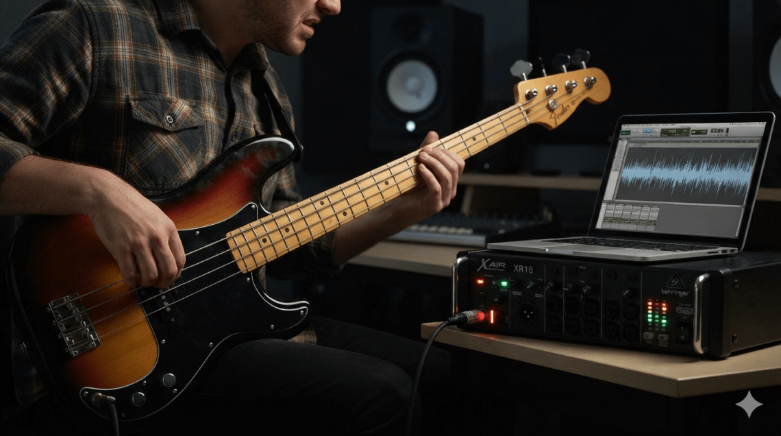 bass guitar buzzing on Behringer XR18